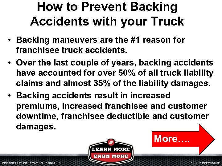 How to Prevent Backing Accidents with your Truck • Backing maneuvers are the #1