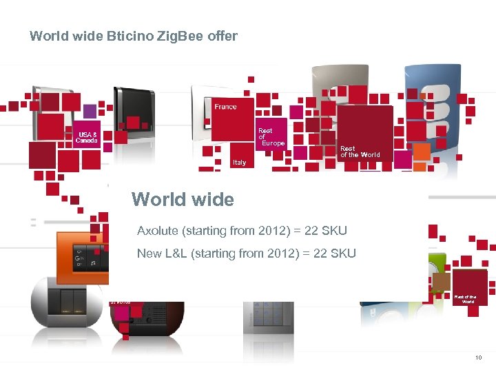 World wide Bticino Zig. Bee offer Rest of Europe Italy Rest of the World