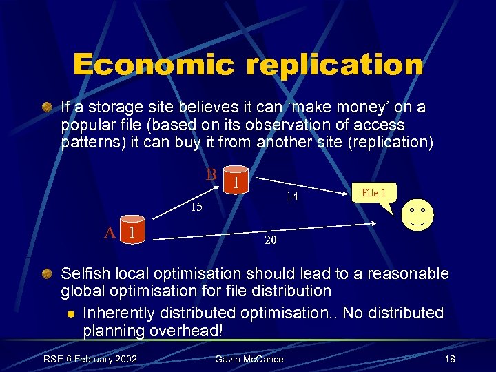 Economic replication If a storage site believes it can ‘make money’ on a popular