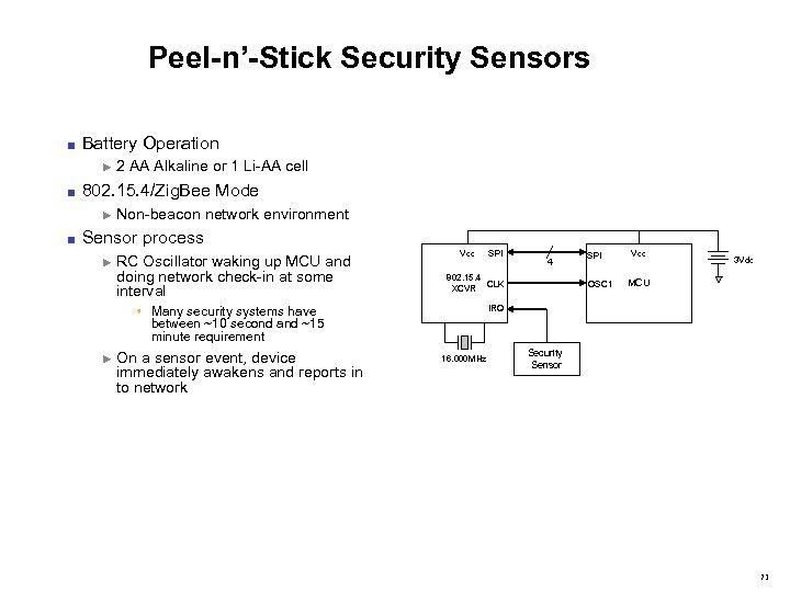 Peel-n’-Stick Security Sensors ■ Battery Operation ► 2 AA Alkaline or 1 Li-AA cell