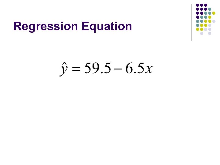 Regression Equation 
