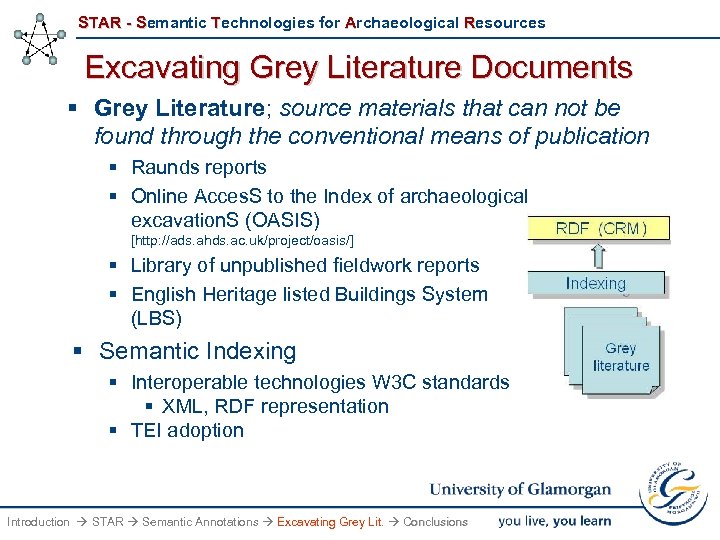 STAR - Semantic Technologies for Archaeological Resources Excavating Grey Literature Documents § Grey Literature;