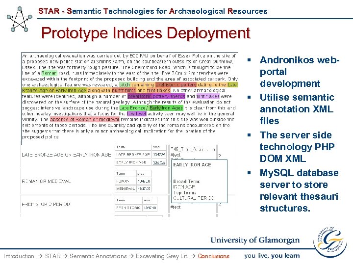 STAR - Semantic Technologies for Archaeological Resources Prototype Indices Deployment § Andronikos webportal development