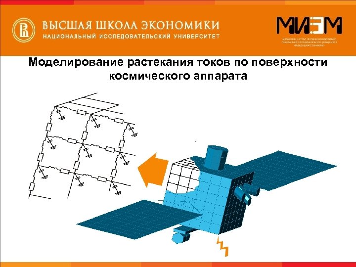 Моделирование растекания токов по поверхности космического аппарата 15 