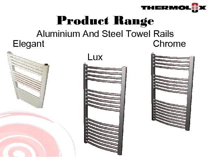 Product Range Aluminium And Steel Towel Rails Elegant Chrome Lux 