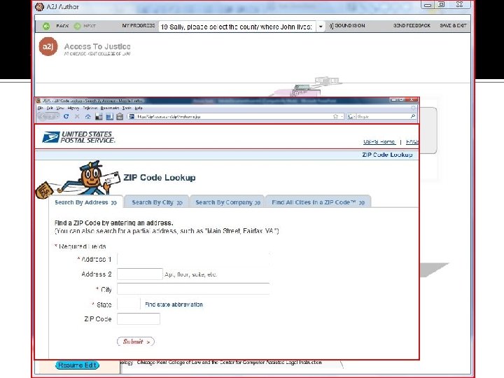 A 2 J Author® Pro Se Interface 