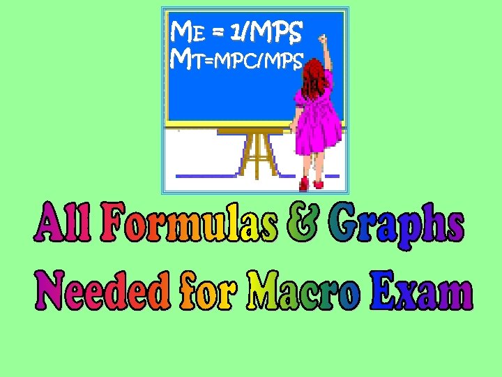 ME = 1/MPS MT=MPC/MPS 