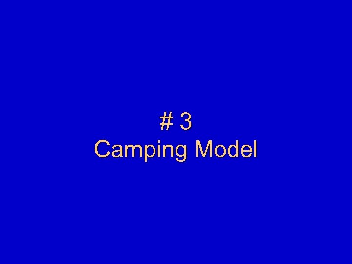 # 3 Camping Model 