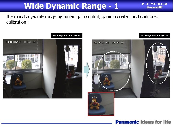Wide Dynamic Range - 1 It expands dynamic range by tuning gain control, gamma