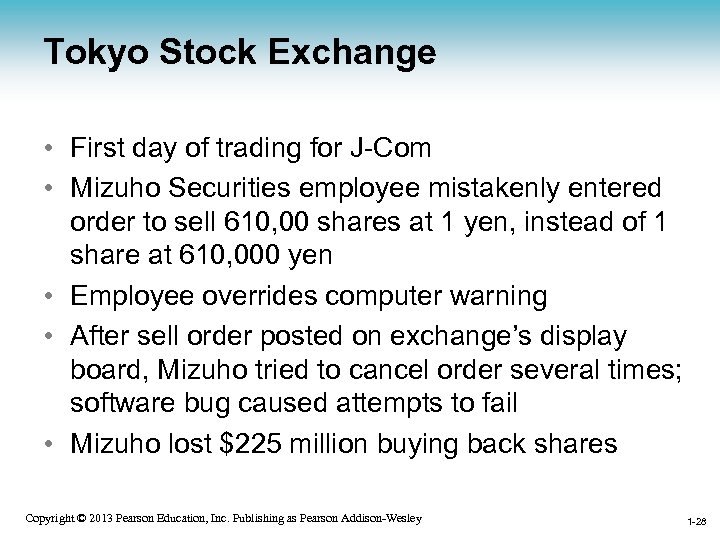 Tokyo Stock Exchange • First day of trading for J-Com • Mizuho Securities employee