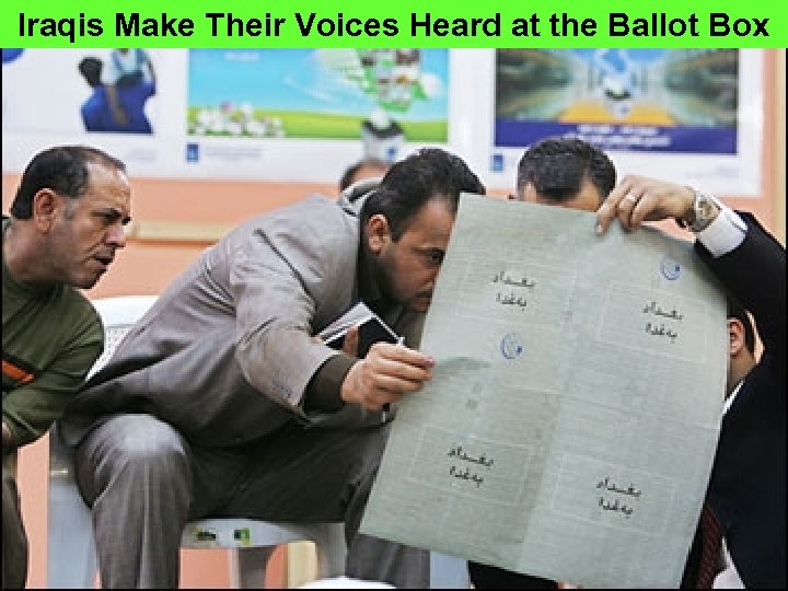 Iraqis Make Their Voices Heard at the Ballot Box 