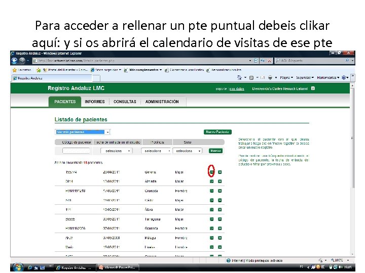 Para acceder a rellenar un pte puntual debeis clikar aquí: y si os abrirá