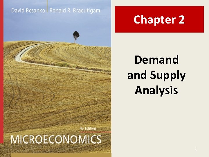 Chapter 2 Demand Supply Analysis 1 