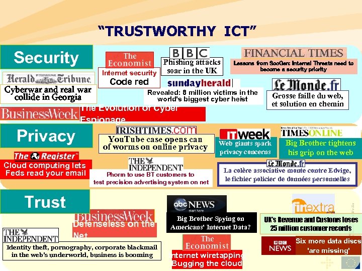 “TRUSTWORTHY ICT” Security Phishing attacks Internet security soar in the UK Lessons from Soc.