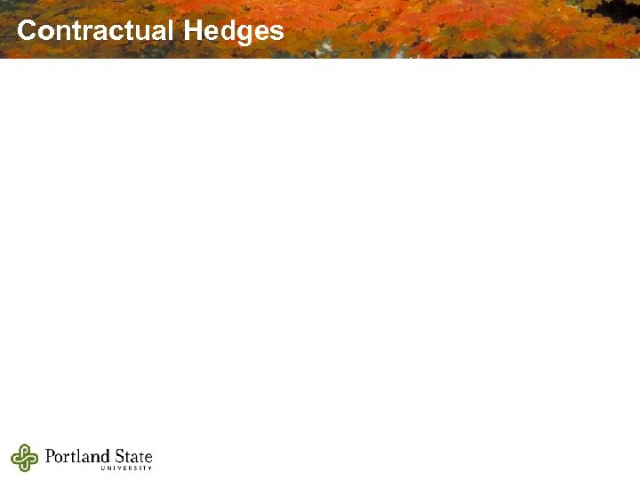 Contractual Hedges 