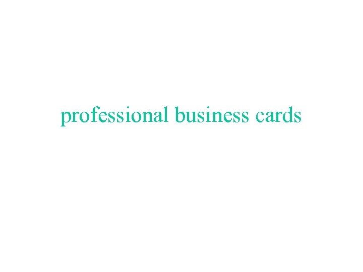 professional business cards 