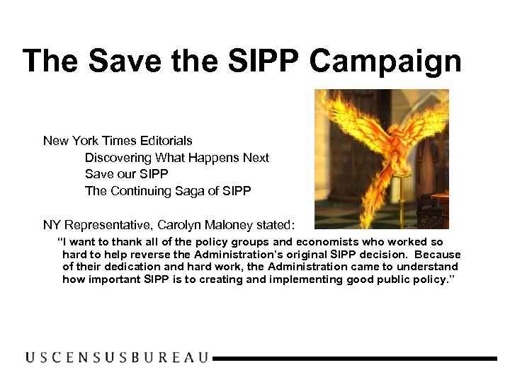 The Save the SIPP Campaign New York Times Editorials – Discovering What Happens Next