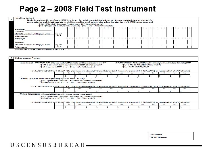 Page 2 – 2008 Field Test Instrument 