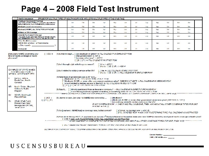 Page 4 – 2008 Field Test Instrument 