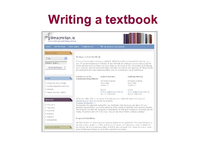 Writing a textbook 