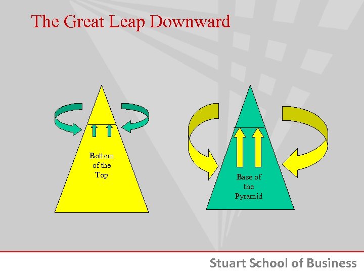 The Great Leap Downward Bottom of the Top Base of the Pyramid Stuart School