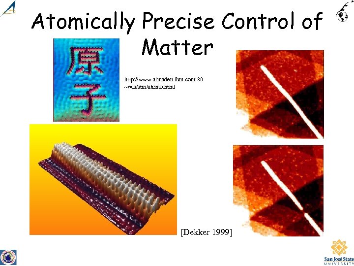 Atomically Precise Control of Matter http: //www. almaden. ibm. com: 80 ~/vis/stm/atomo. html [Dekker