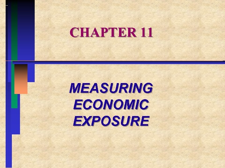 CHAPTER 11 MEASURING ECONOMIC EXPOSURE 