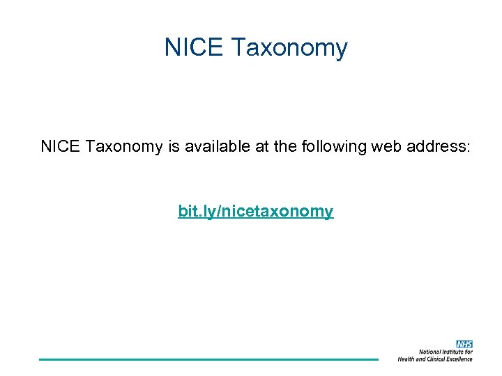 NICE Taxonomy is available at the following web address: bit. ly/nicetaxonomy 