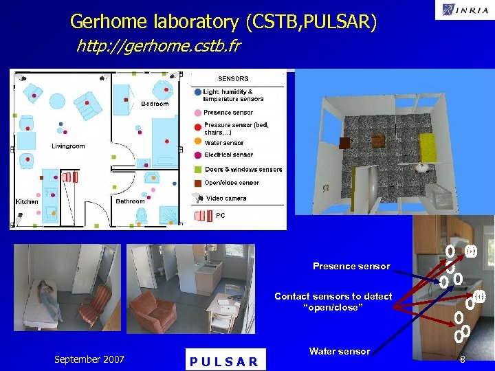 Gerhome laboratory (CSTB, PULSAR) http: //gerhome. cstb. fr Presence sensor Contact sensors to detect