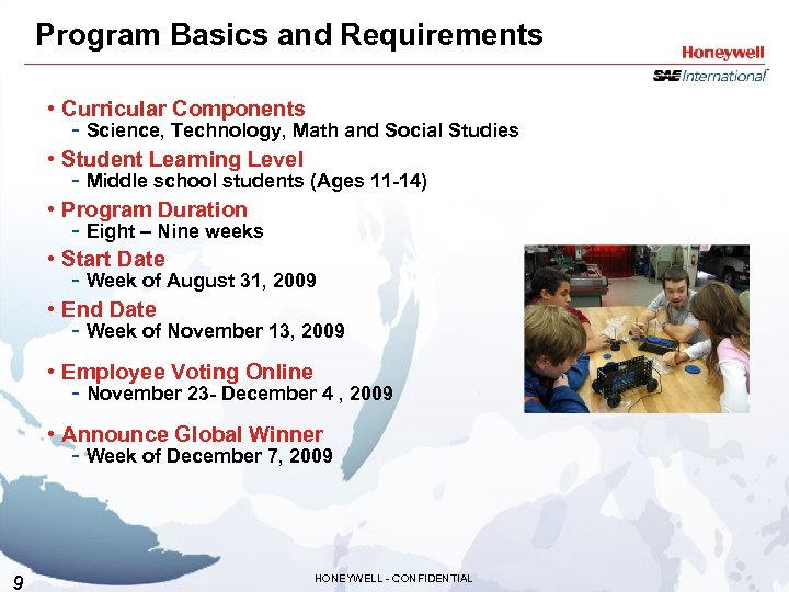 Program Basics and Requirements • Curricular Components - Science, Technology, Math and Social Studies