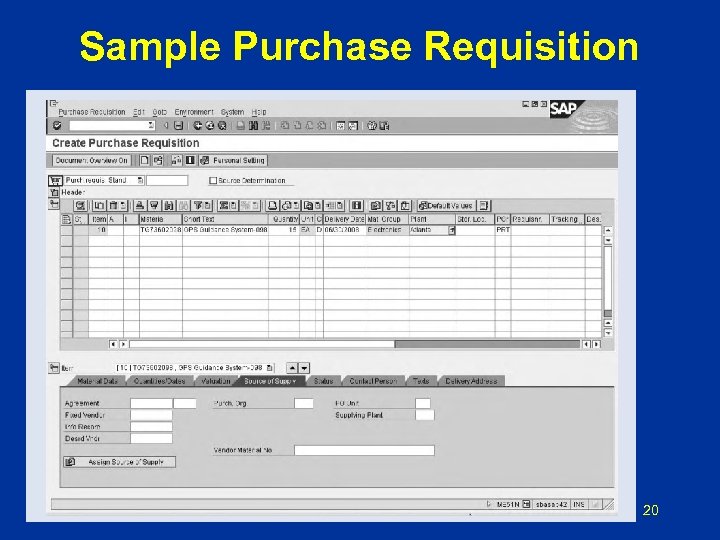 Sample Purchase Requisition 20 