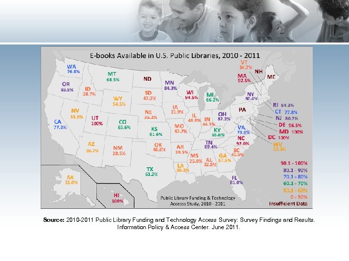 Source: 2010 -2011 Public Library Funding and Technology Access Survey: Survey Findings and Results.