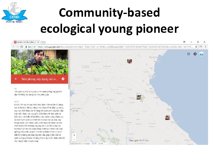 Community-based ecological young pioneer 