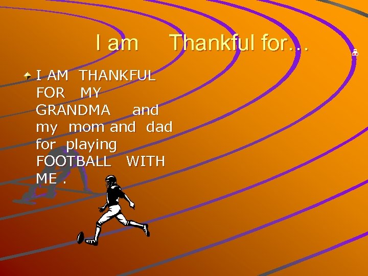 I am Thankful for… I AM THANKFUL FOR MY GRANDMA and my mom and