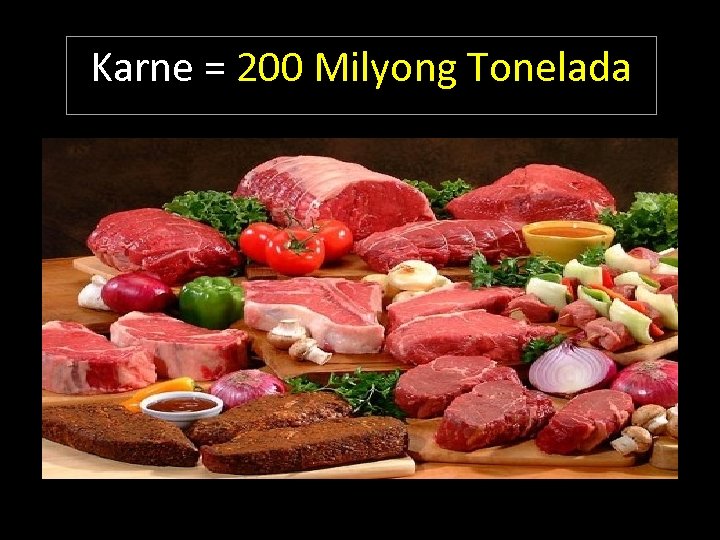 Karne = 200 Milyong Tonelada 