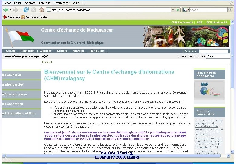 National training, 11 January 2008, Lusaka 