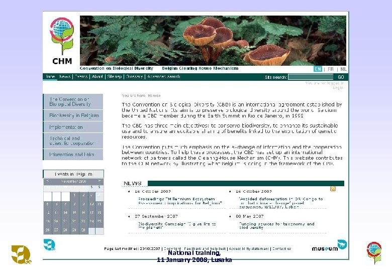 National training, 11 January 2008, Lusaka 