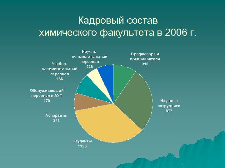 Кадровый состав химического факультета в 2006 г. 