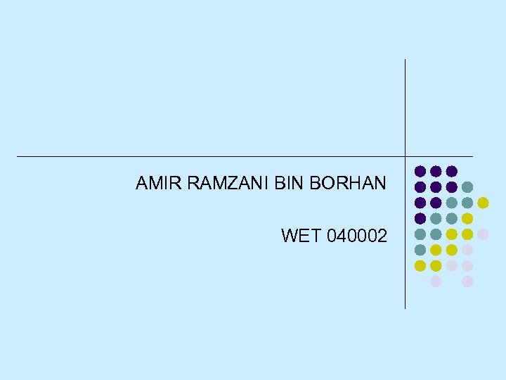 AMIR RAMZANI BIN BORHAN WET 040002 