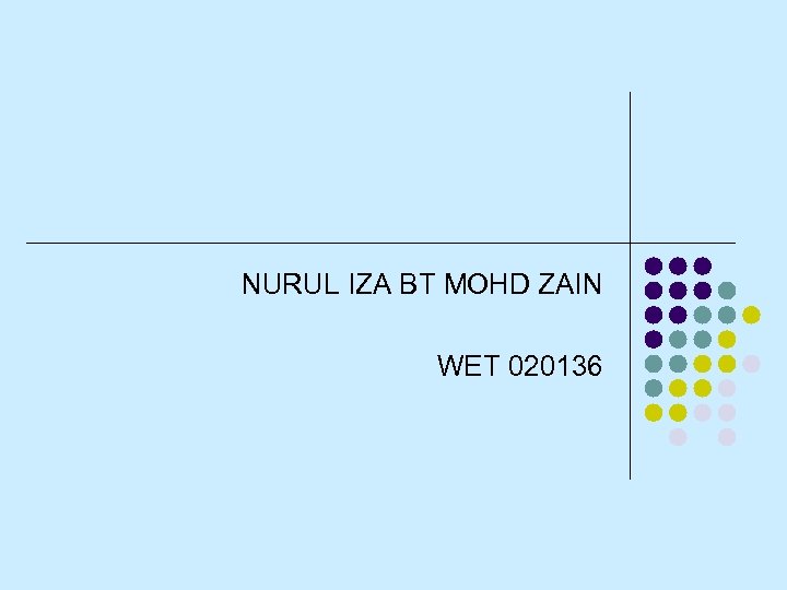 NURUL IZA BT MOHD ZAIN WET 020136 