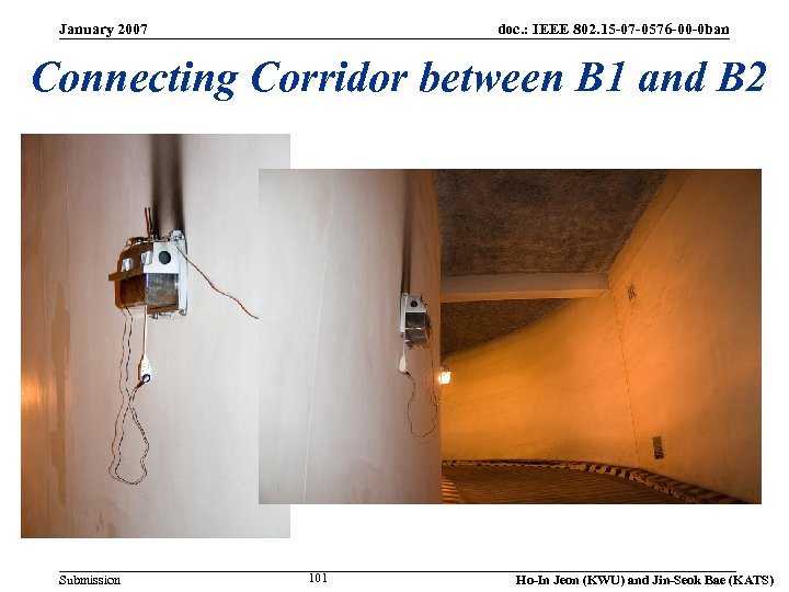 January 2007 doc. : IEEE 802. 15 -07 -0576 -00 -0 ban Connecting Corridor
