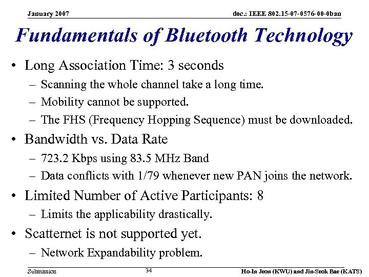 January 2007 doc. : IEEE 802. 15 -07 -0576 -00 -0 ban Fundamentals of