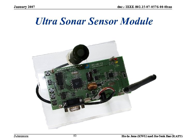 January 2007 doc. : IEEE 802. 15 -07 -0576 -00 -0 ban Ultra Sonar