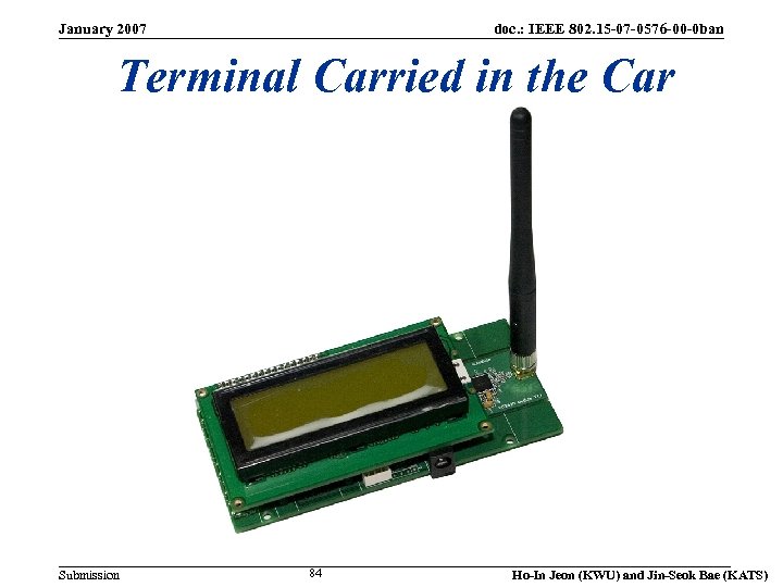 January 2007 doc. : IEEE 802. 15 -07 -0576 -00 -0 ban Terminal Carried