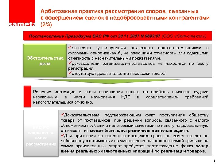 ПРОЕКТ – ТОЛЬКО ДЛЯ ЦЕЛЕЙ ОБСУЖДЕНИЯ Арбитражная практика рассмотрения споров, связанных с совершением сделок