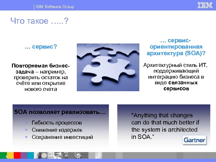 IBM Software Group Что такое …. . ? … сервис? … сервисориентированная архитектура (SOA)?