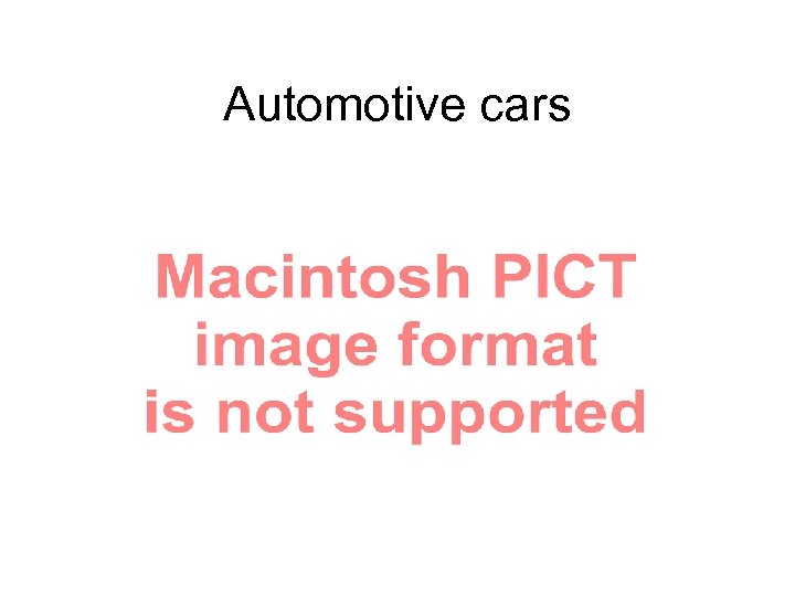 Automotive cars 