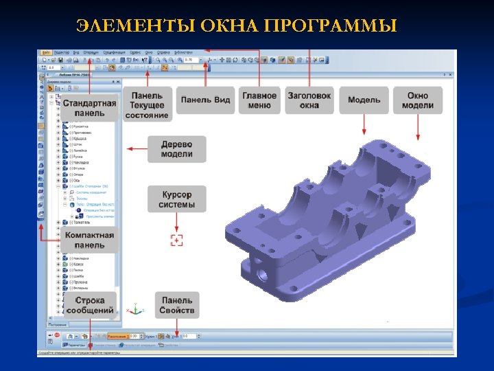 ЭЛЕМЕНТЫ ОКНА ПРОГРАММЫ 