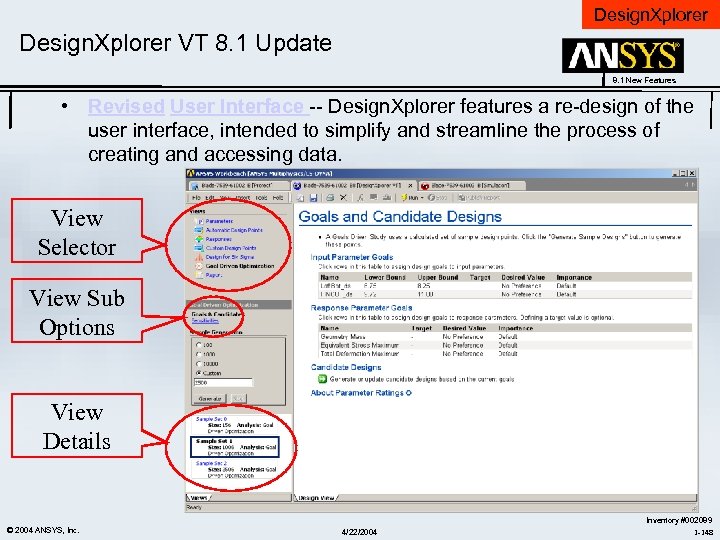 Design. Xplorer VT 8. 1 Update 8. 1 New Features • Revised User Interface