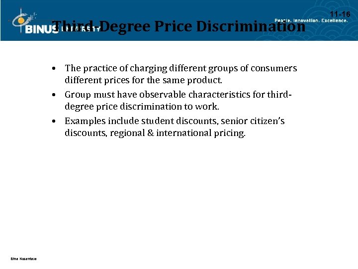 Third-Degree Price Discrimination • The practice of charging different groups of consumers different prices